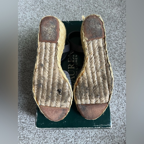 Lauren Ralph Lauren Charcoal Wedge Sandals - Picture 3 of 3